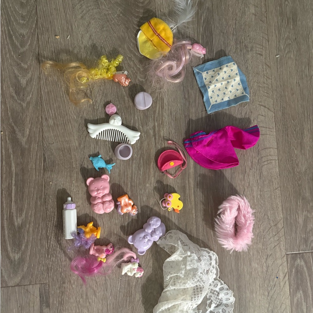 Kids Doll Accessories Playset - Pink and Purple Mix